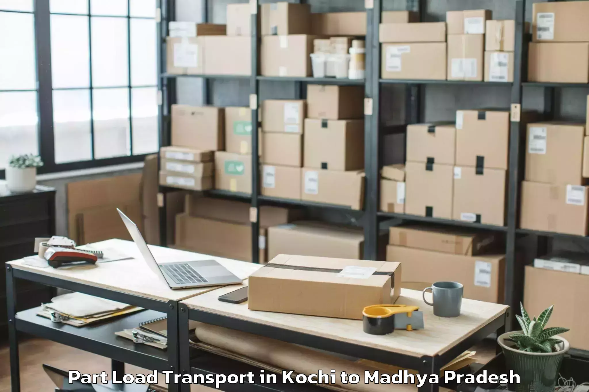 Kochi to Harpalpur Part Load Transport Booking